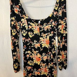 NWT RVCA off the shoulder button up dress